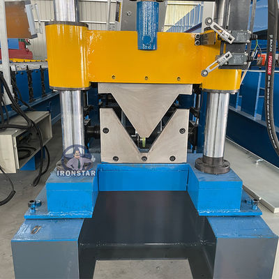 “Ironstar Automatic Valley Tray and Ridge Cap Roll Forming Machine with Touch Screen PLC Metal Roof Capping Equipment”