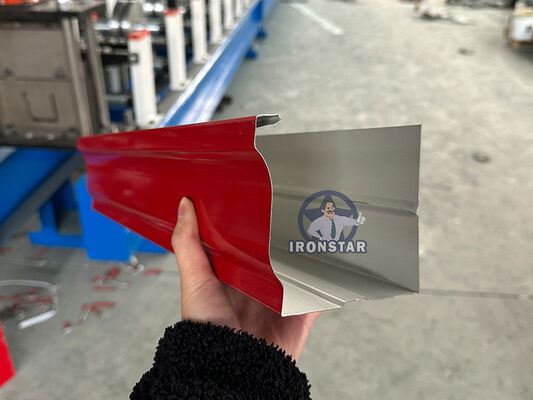 “Azerbaijan Standard Automatic Water Gutter Roll Forming Machine, Galvanized Steel Rain Gutter Making Machine, Durable Drainage Gutter Profile Roll Former with Stable Performance”