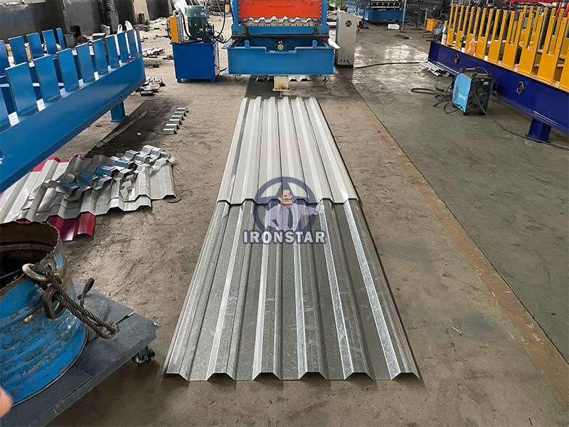 “Flying Tracking Cutting Trapezoidal Color Steel Roof Roll Forming Machine For Saudi Arabia Market High Speed Flying Tracking Cutting Trapezoidal IBR Roof Panel Roll Forming Machine For Saudi Arabia ”